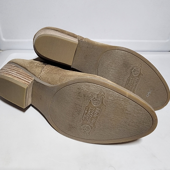 Nine West Taupe Suede Ankle Booties - Picture 5 of 7